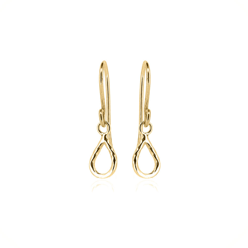 Raindrop Small Drop Earrings - Yellow Gold Vermeil Drop Earrings