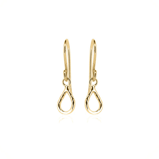 Raindrop Small Drop Earrings - Yellow Gold Vermeil Drop Earrings