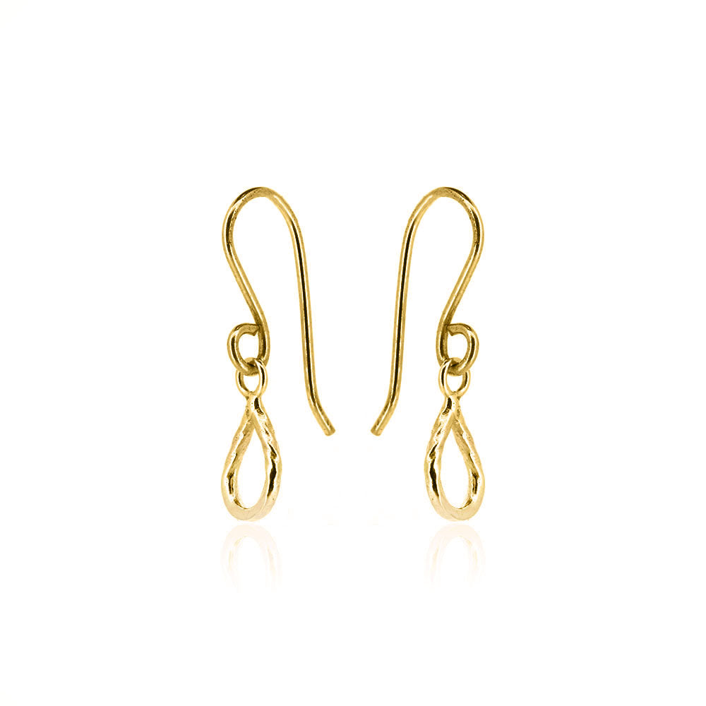 Raindrop Small Drop Earrings - Yellow Gold Vermeil Drop Earrings