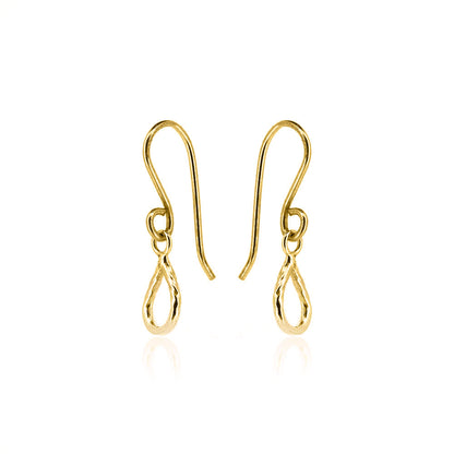 Raindrop Small Drop Earrings - Yellow Gold Vermeil Drop Earrings