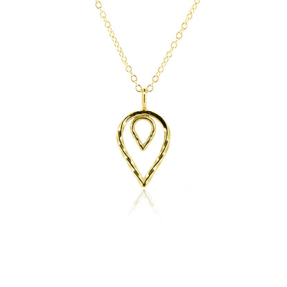 Lotus Petal Large Necklace - Yellow Gold Vermeil