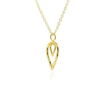 Lotus Petal Large Necklace - Yellow Gold Vermeil