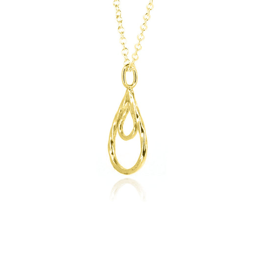 Raindrop Large Necklace - Yellow Gold Vermeil
