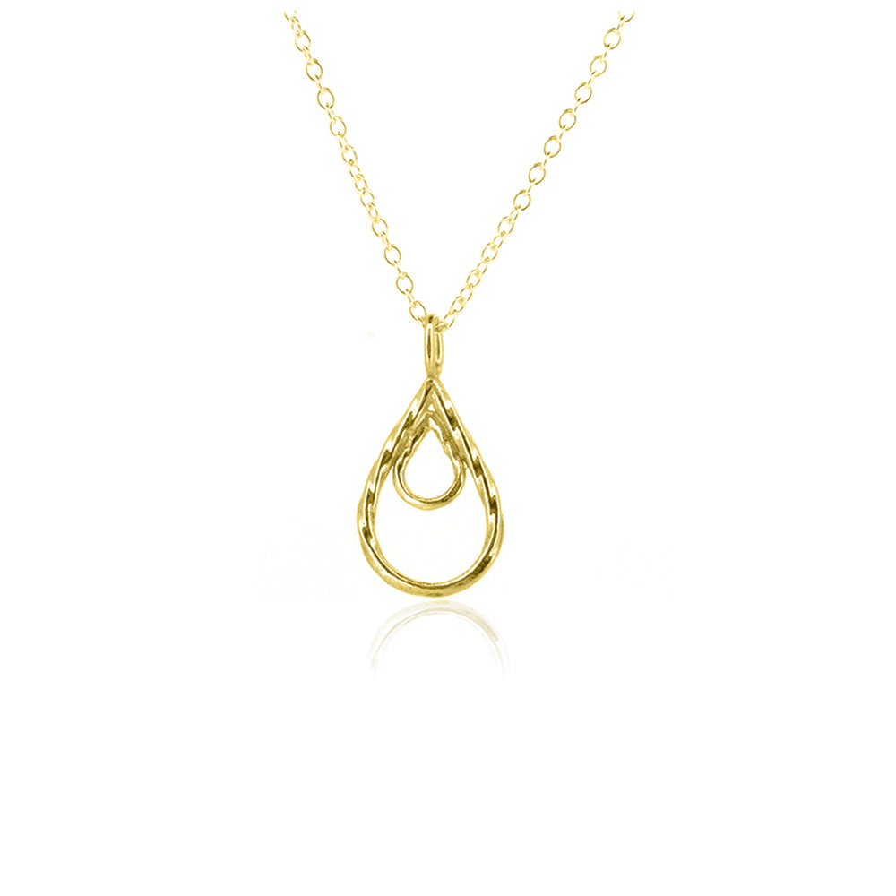 Raindrop Large Necklace - Yellow Gold Vermeil