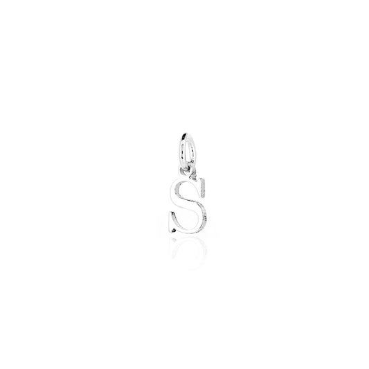 Initial "S" Charm - Sterling Silver Pendants and Charms