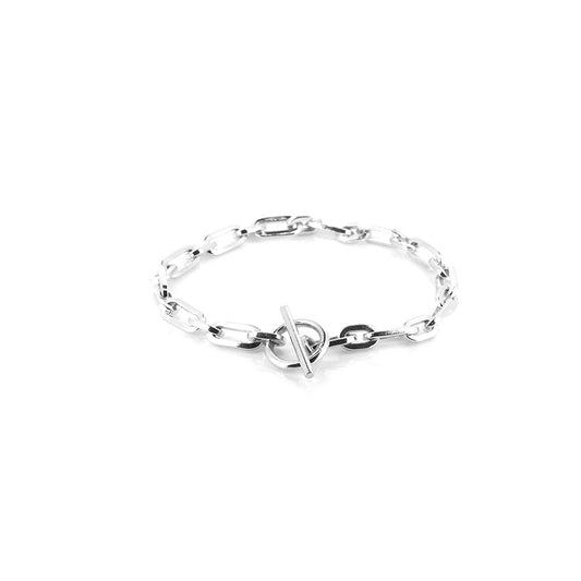 Chain With Ring and T Bar Bracelet Handmade - Sterling Silver Rings