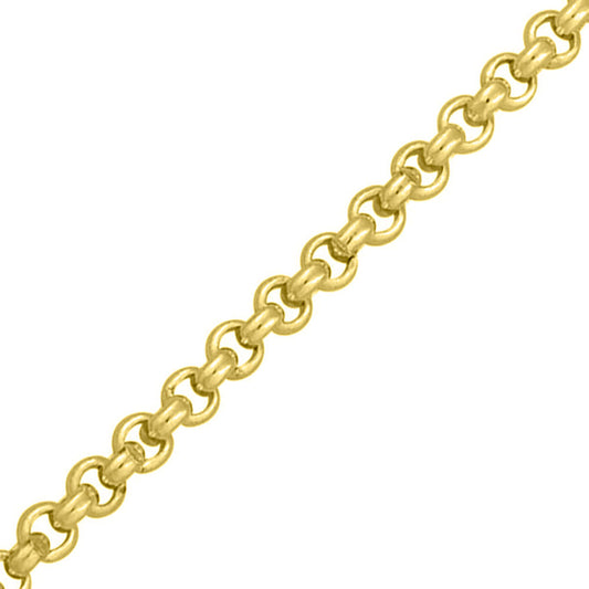 Round Belcher Bracelet - Yellow Gold Vermeil - 7.5 Inch (19cm) Length, 2.25mm width