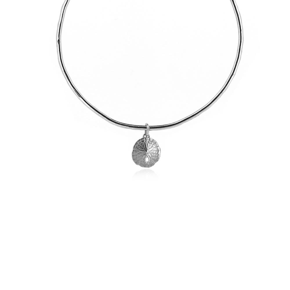 Sand Dollar Charm Bangle - Sterling Silver Bangles