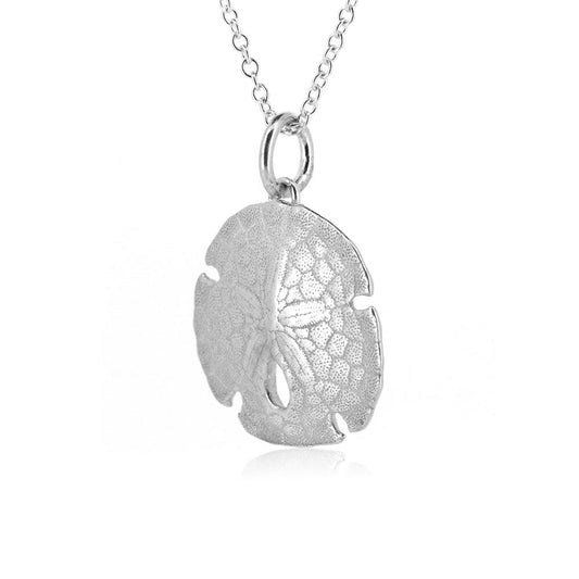 Sand Dollar Medium Necklace - Sterling Silver Necklace