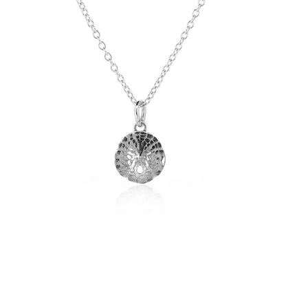 Sand Dollar Small Necklace - Sterling Silver Necklace