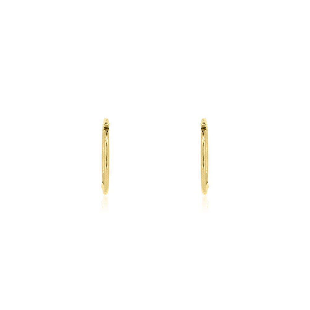 Sleeper 12mm Solid Hoop Earrings - 9ct Yellow Gold Hoop Earrings