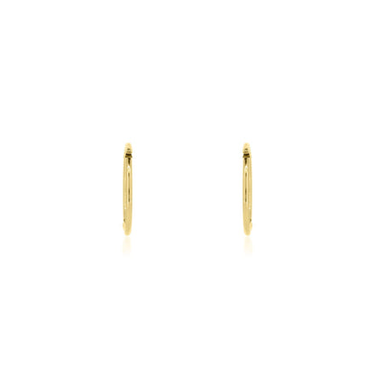 Sleeper 12mm Solid Hoop Earrings - 9ct Yellow Gold Hoop Earrings