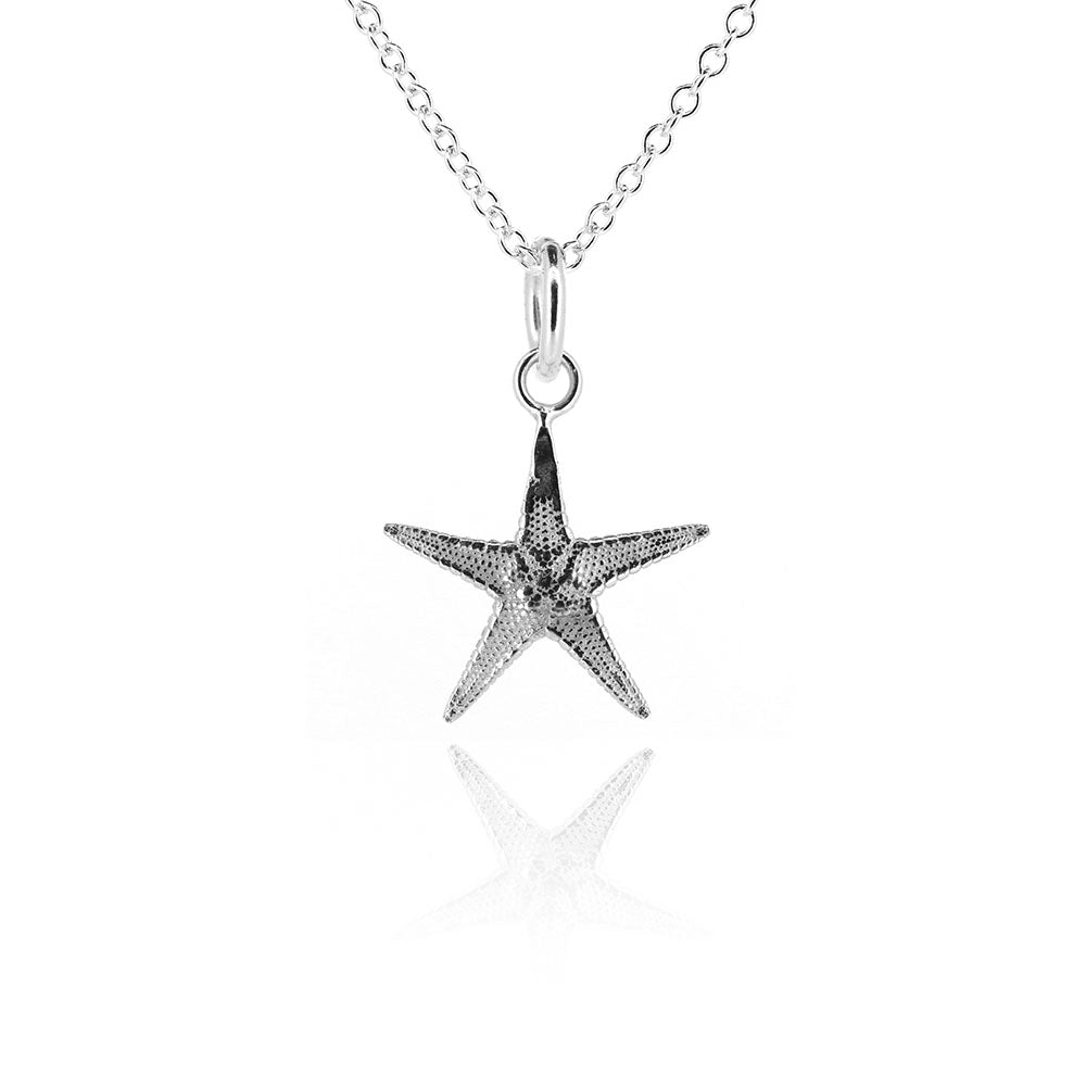 Starfish Medium Necklace - Sterling Silver Necklace