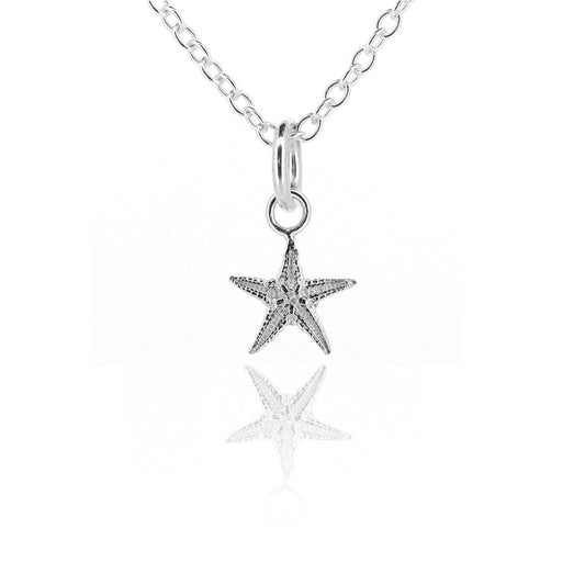 Starfish Small Necklace - Sterling Silver Necklace