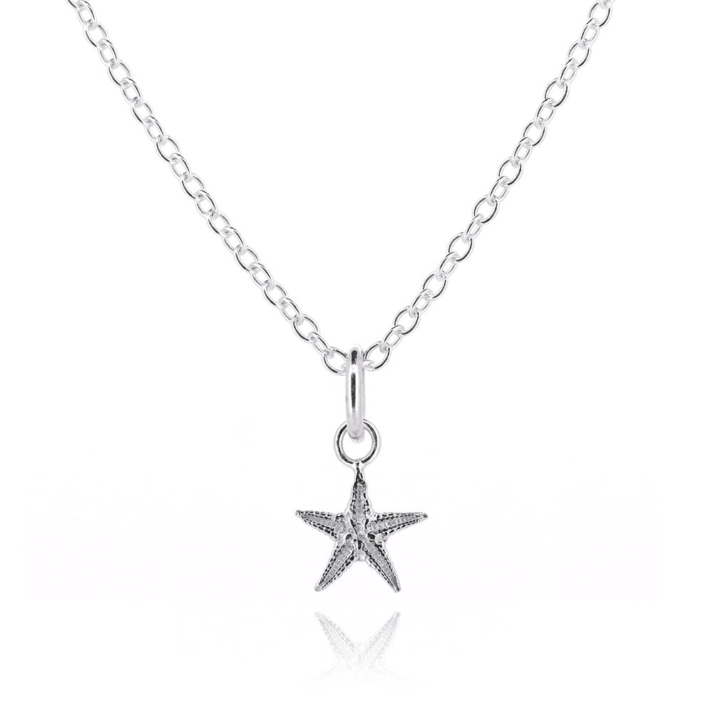 Starfish Small Necklace - Sterling Silver Necklace
