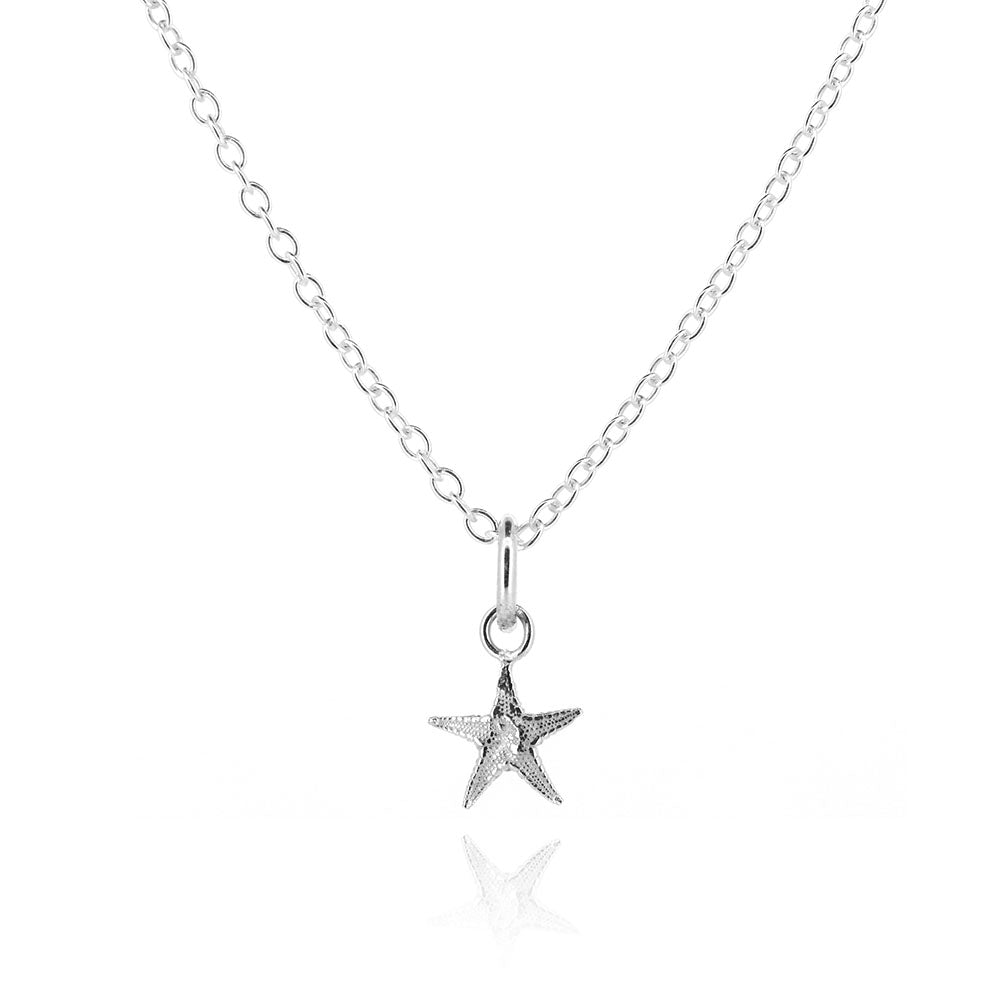 Starfish Small Necklace - Sterling Silver Necklace