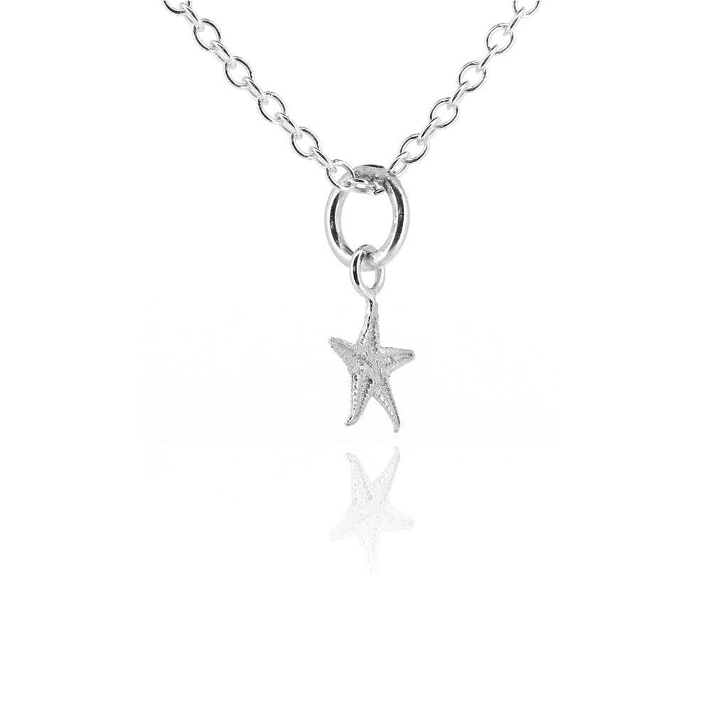 Starfish Small Necklace - Sterling Silver Necklace
