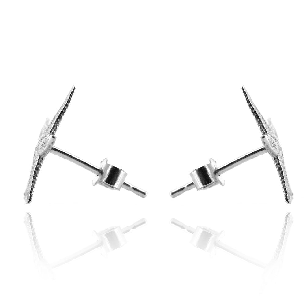Starfish Large Stud Earrings - Sterling Silver Stud Earrings