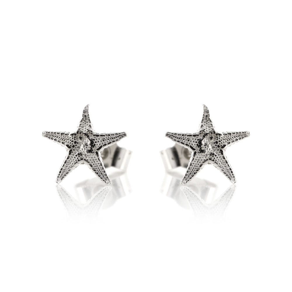 Starfish Small Stud Earrings - Sterling Silver Stud Earrings