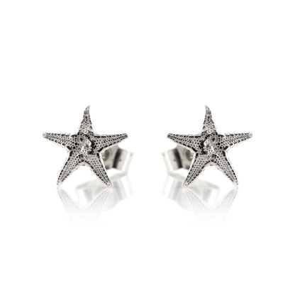 Starfish Small Stud Earrings - Sterling Silver Stud Earrings