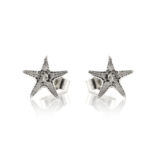 Starfish Small Stud Earrings - Sterling Silver Stud Earrings