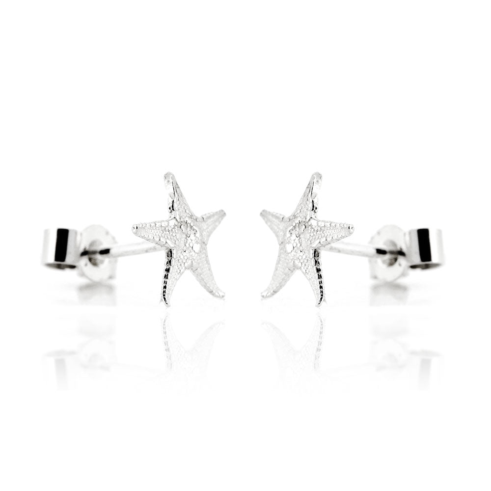 Starfish Small Stud Earrings - Sterling Silver Stud Earrings