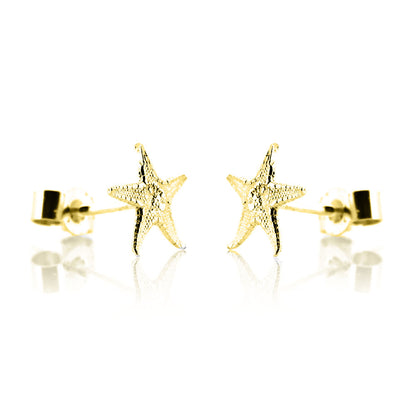 Starfish Small Stud Earrings - Yellow Gold Vermeil Stud Earrings