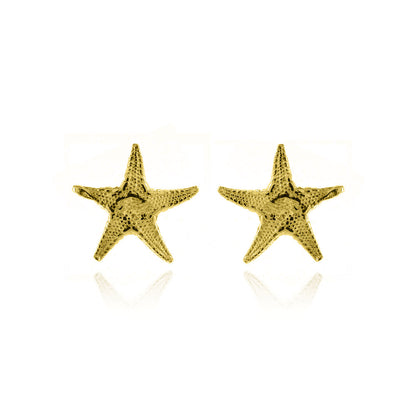 Starfish Small Stud Earrings - Yellow Gold Vermeil Stud Earrings