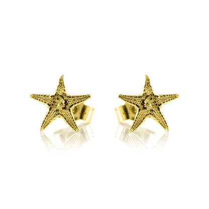 Starfish Small Stud Earrings - Yellow Gold Vermeil Stud Earrings