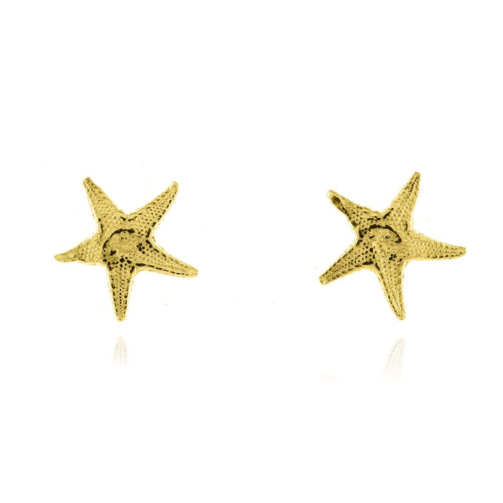 Starfish Small Stud Earrings - Yellow Gold Vermeil Stud Earrings