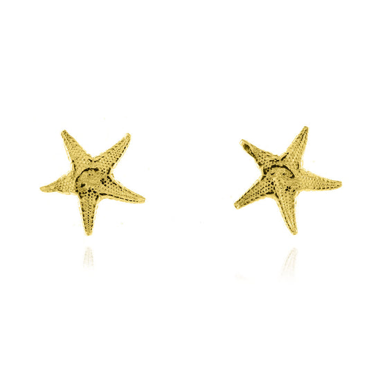 Starfish Small Stud Earrings - Yellow Gold Vermeil Stud Earrings