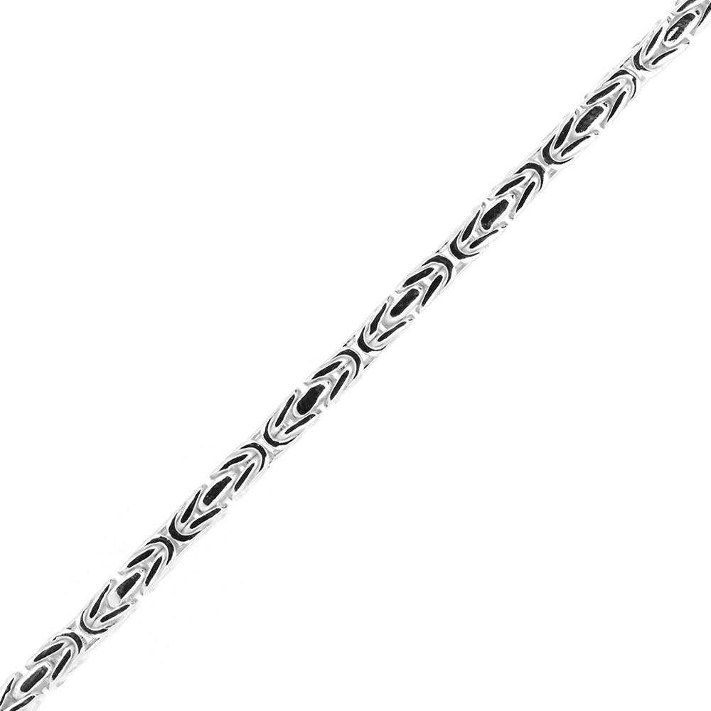 Square Byzantine Bracelet - Sterling Silver