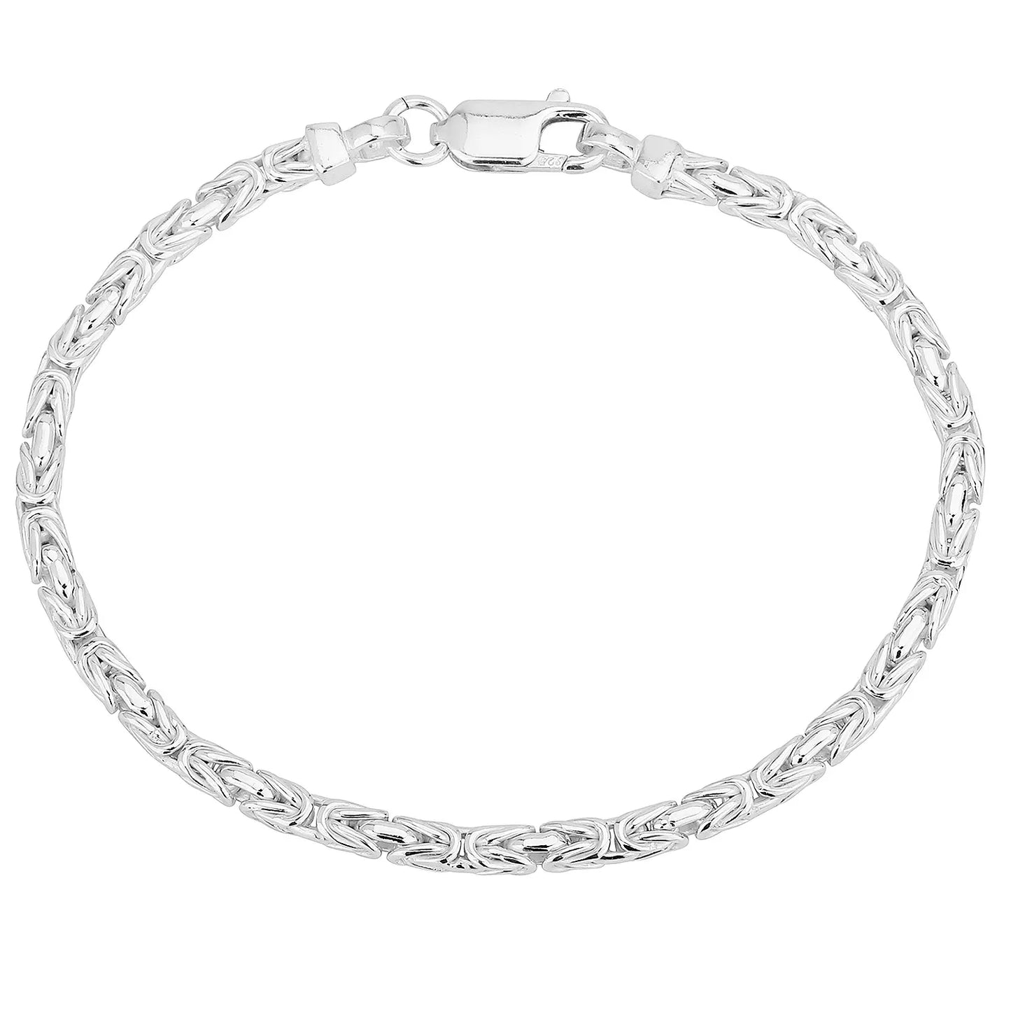 Square Byzantine Bracelet - Sterling Silver