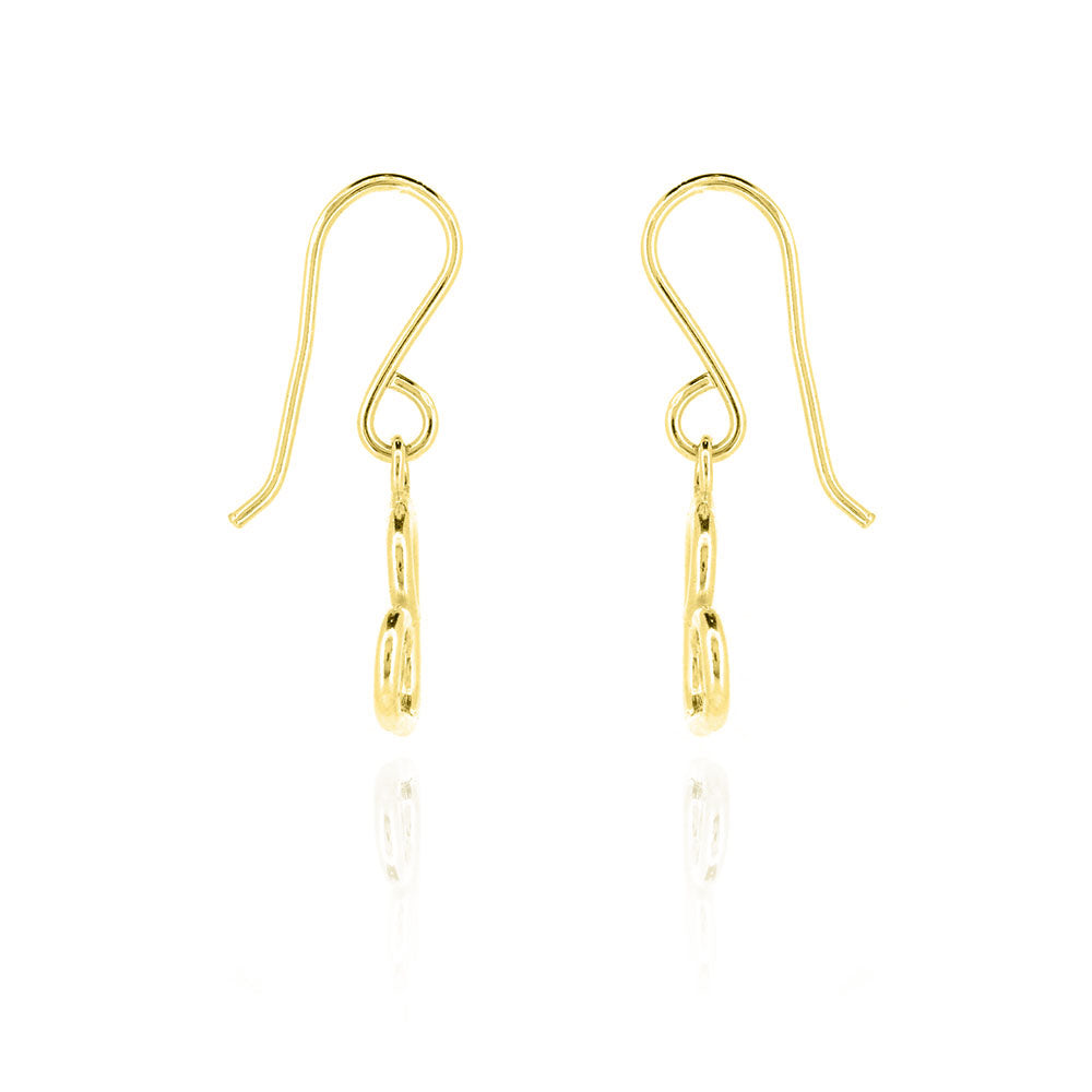 Heart Spiral Drop Earrings - Yellow Gold Vermeil Drop Earrings