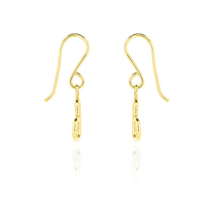 Heart Spiral Drop Earrings - Yellow Gold Vermeil Drop Earrings