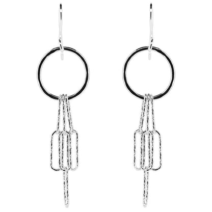 Sparkle Boho Drop Earrings - Sterling Silver Drop Earrings