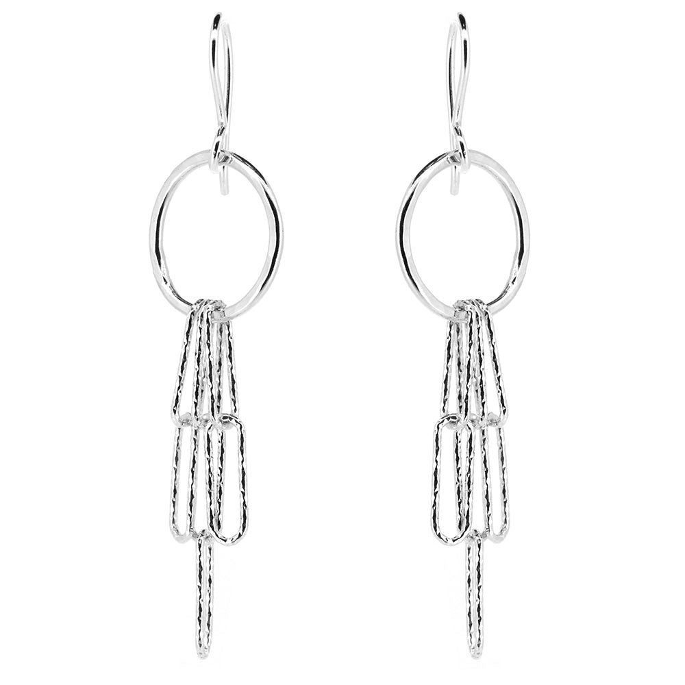 Sparkle Boho Drop Earrings - Sterling Silver Drop Earrings