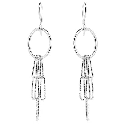 Sparkle Boho Drop Earrings - Sterling Silver Drop Earrings