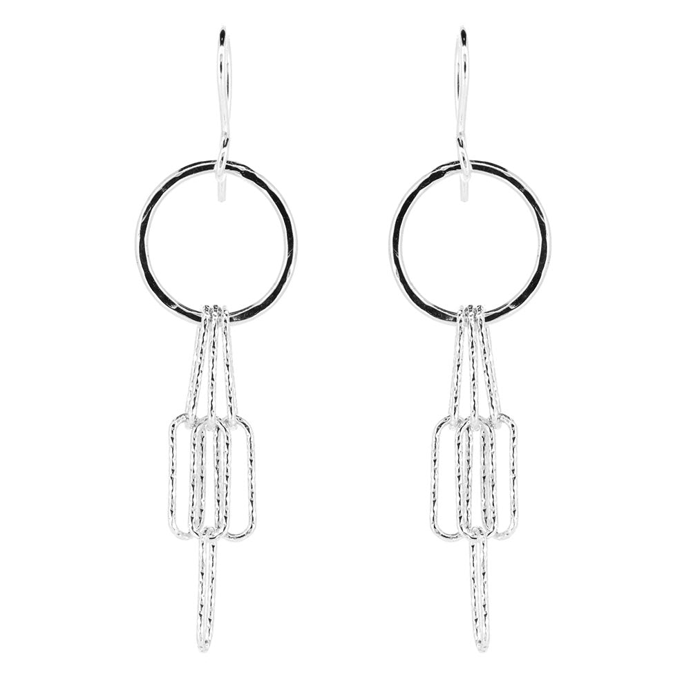Sparkle Boho Drop Earrings - Sterling Silver Drop Earrings