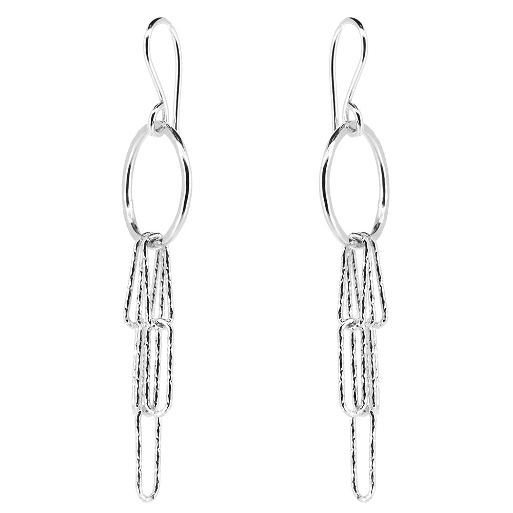 Sparkle Boho Drop Earrings - Sterling Silver Drop Earrings