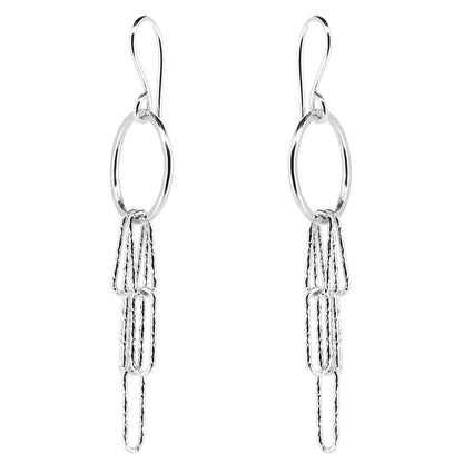 Sparkle Boho Drop Earrings - Sterling Silver Drop Earrings