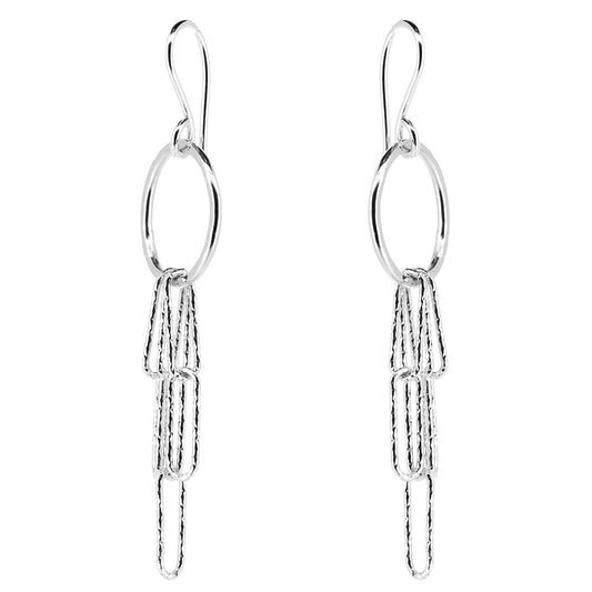 Sparkle Boho Drop Earrings - Sterling Silver Drop Earrings