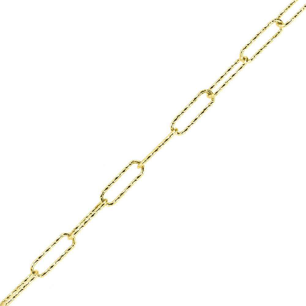 Sparkle Long Link Bracelet - Yellow Gold Vermeil Bracelets