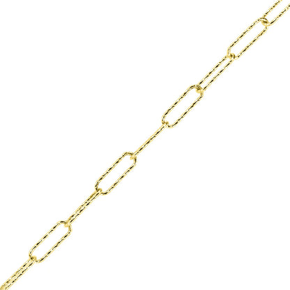 Sparkle Long Link Bracelet - Yellow Gold Vermeil Bracelets