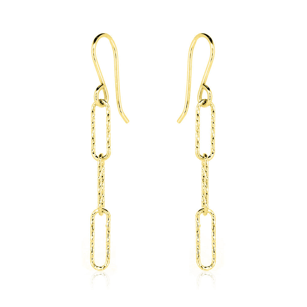 Sparkle Single Drop Earrings - Yellow Gold Vermeil Drop Earrings