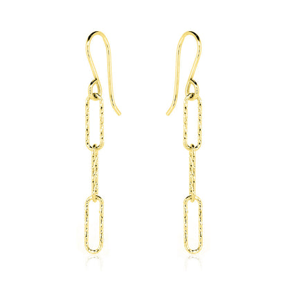 Sparkle Single Drop Earrings - Yellow Gold Vermeil Drop Earrings