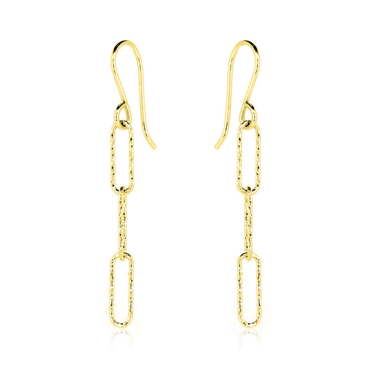 Sparkle Single Drop Earrings - Yellow Gold Vermeil Drop Earrings