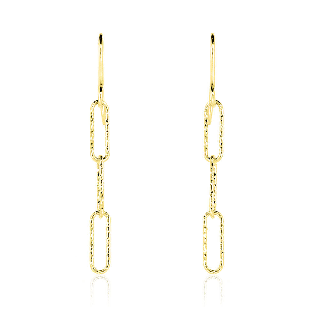 Sparkle Single Drop Earrings - Yellow Gold Vermeil Drop Earrings