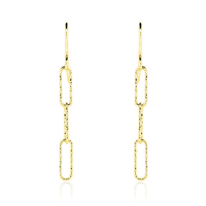 Sparkle Single Drop Earrings - Yellow Gold Vermeil Drop Earrings