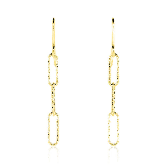 Sparkle Single Drop Earrings - Yellow Gold Vermeil Drop Earrings